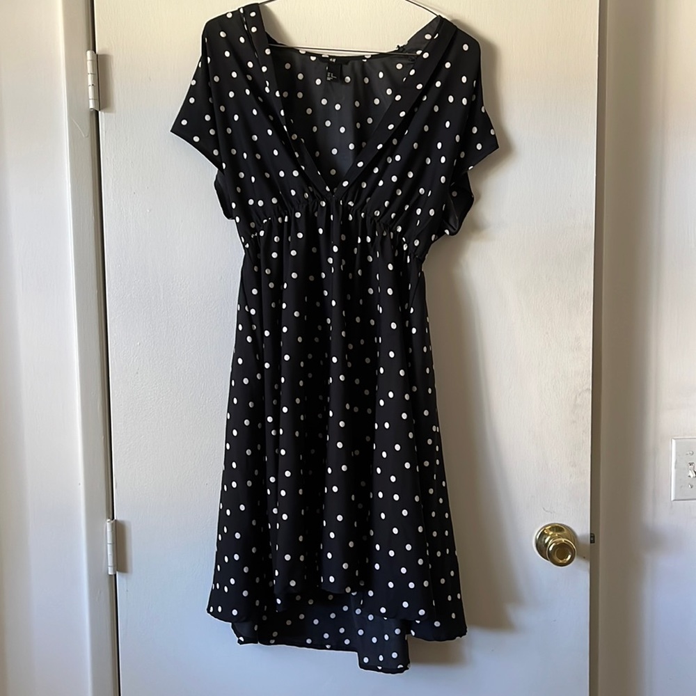 H&M Black &White polka dot dress.